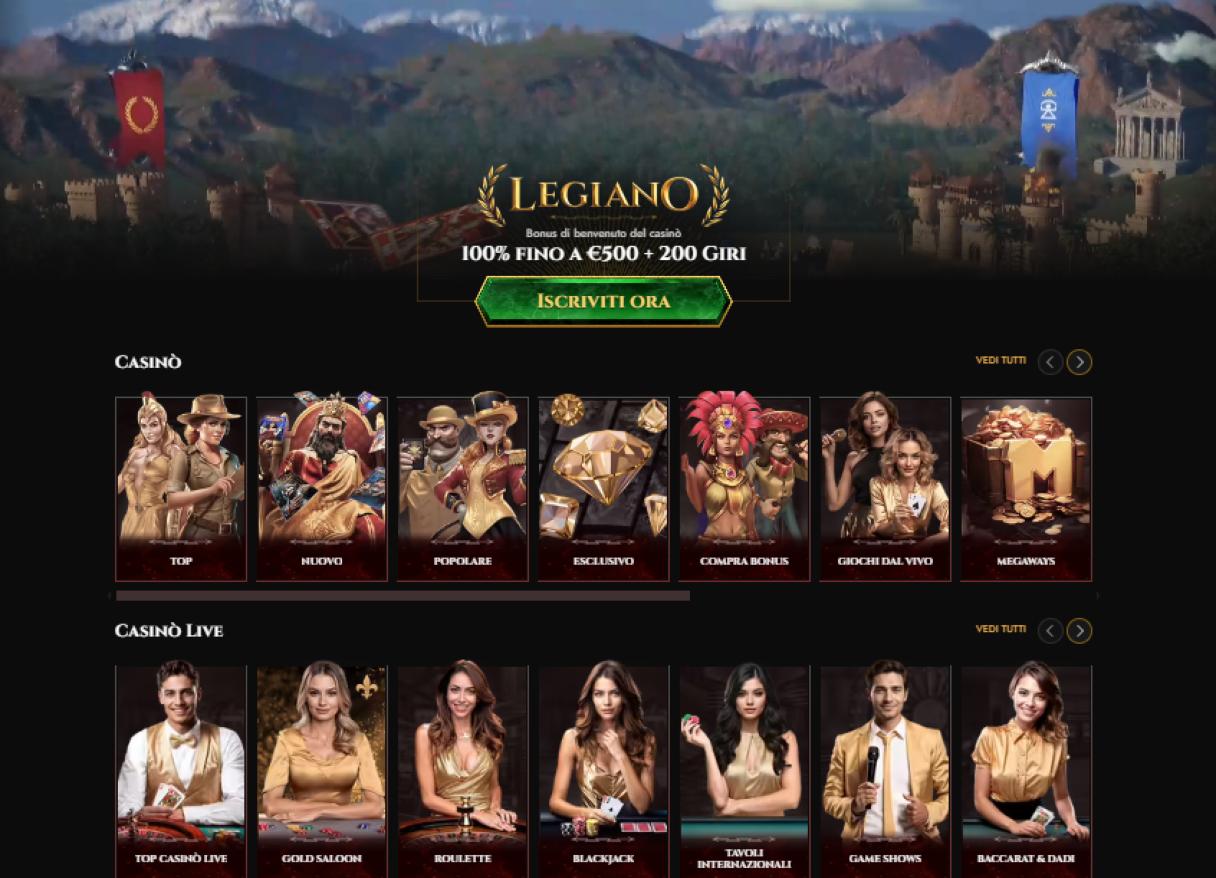 Legiano Casino Bonus